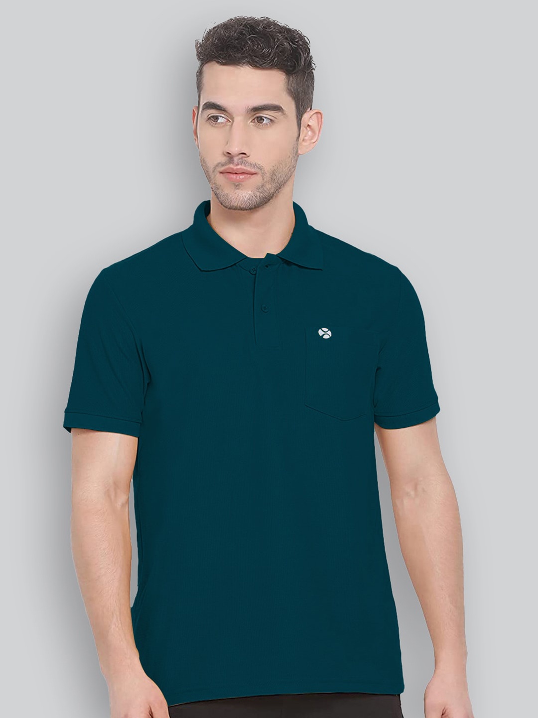 

LUX NITRO Polo Collar Anti Odour Pure Cotton T-shirt, Teal