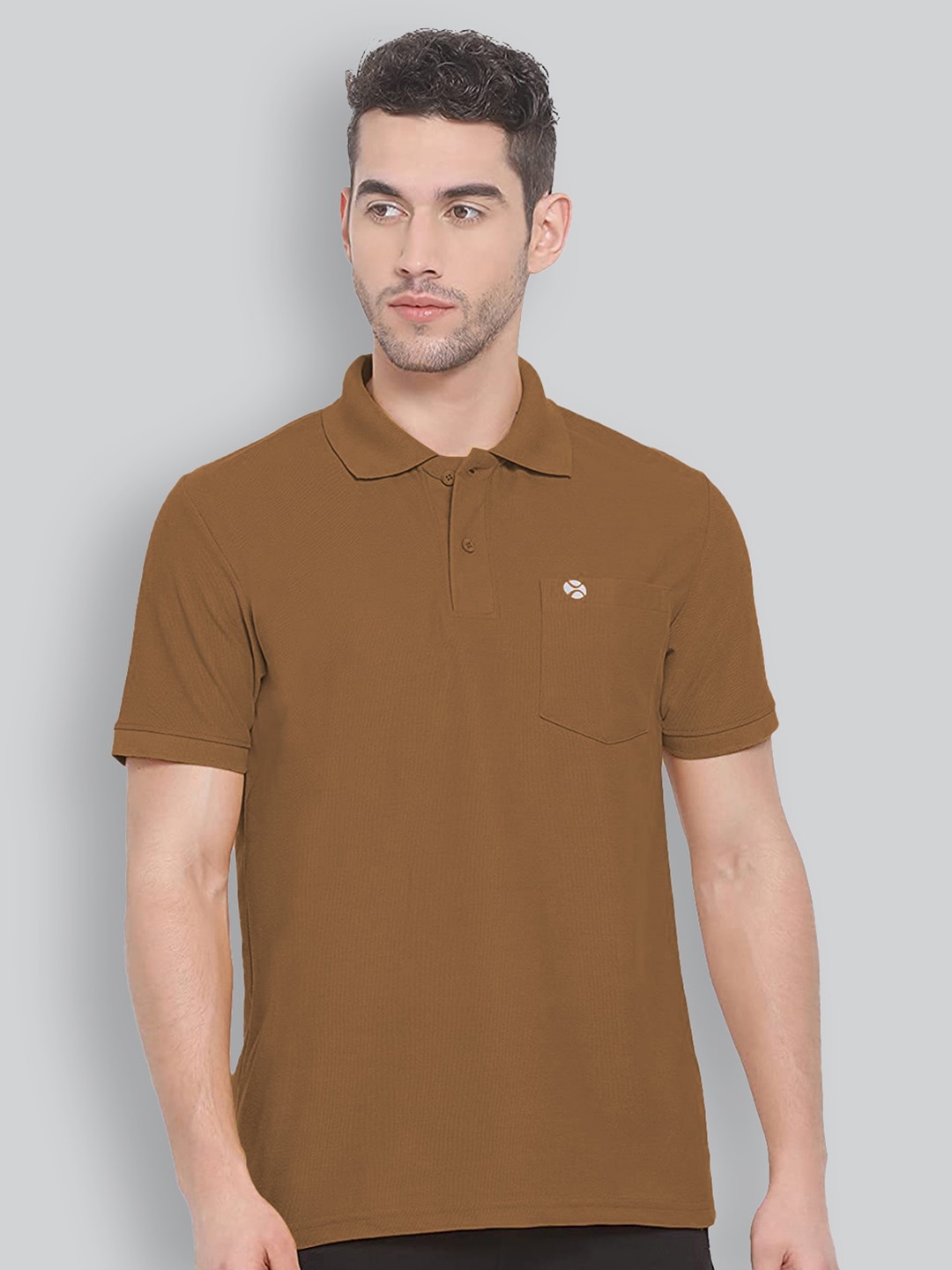 

LUX NITRO Polo Collar Anti Odour Pure Cotton T-shirt, Brown