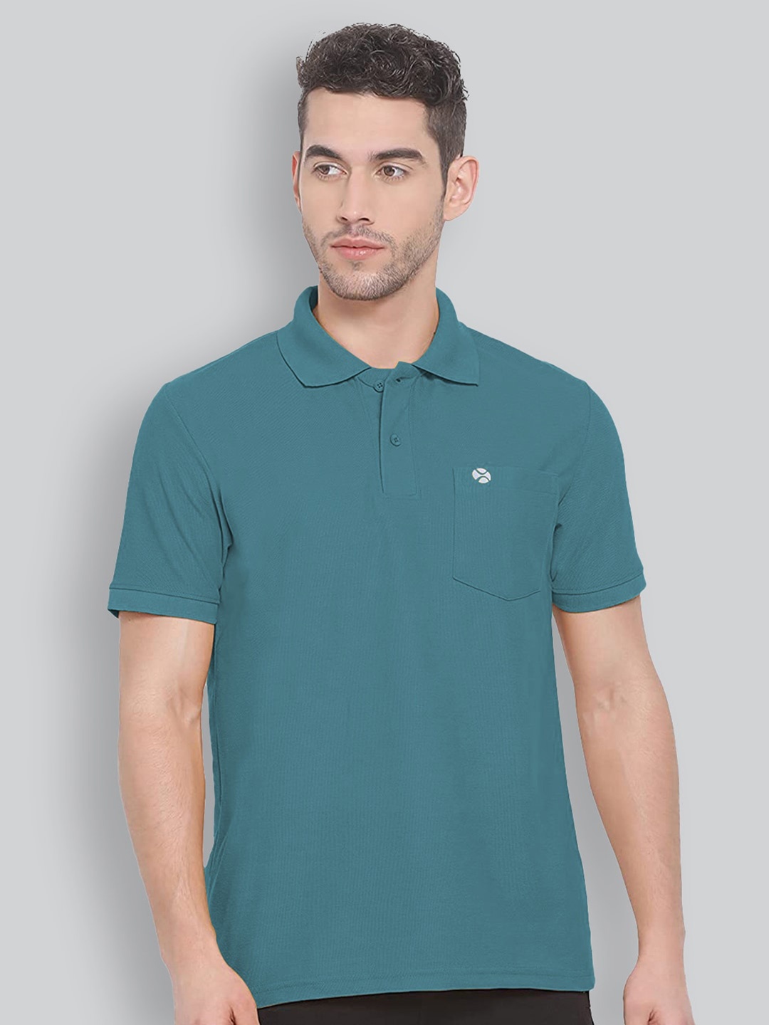 

LUX NITRO Polo Collar Anti Odour Pure Cotton T-shirt, Teal