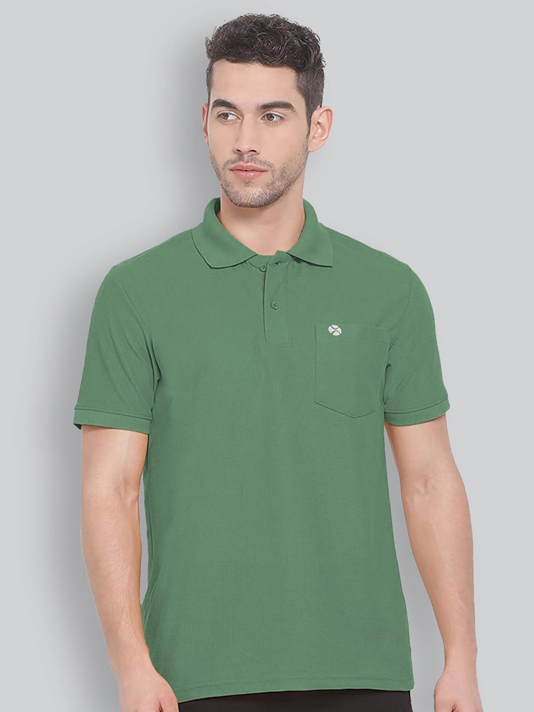 

LUX NITRO Polo Collar Anti Odour Pure Cotton T-shirt, Green