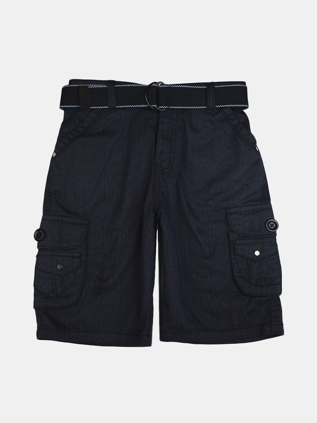 

V-Mart Boys Mid-Rise Cargo Shorts, Navy blue