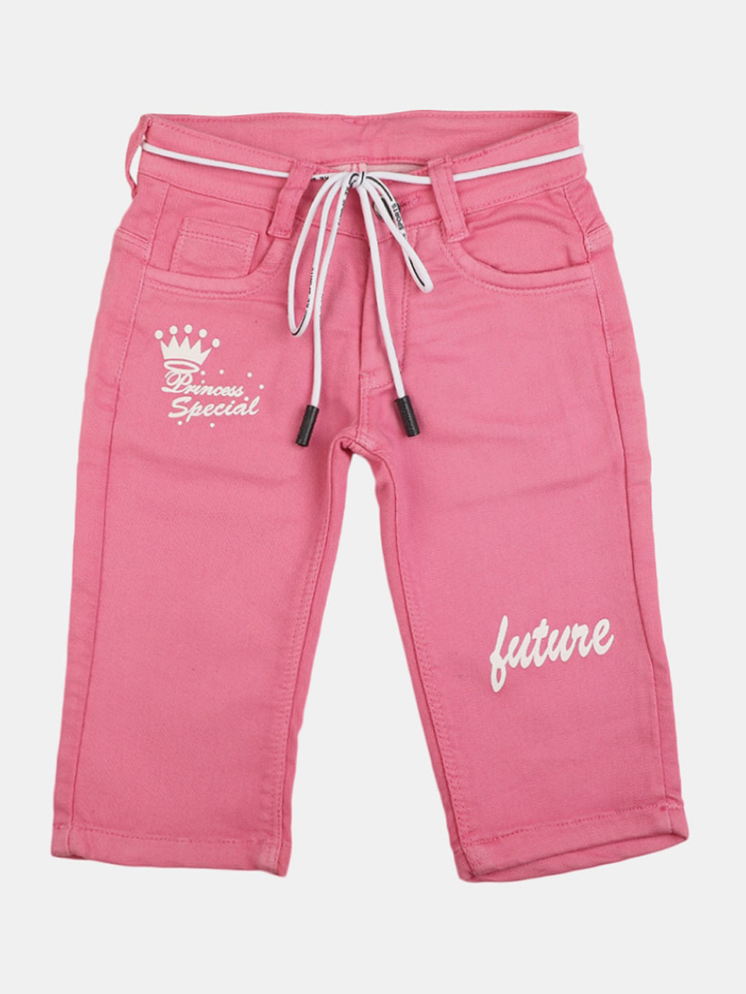 

V-Mart Girls Regular Fit Mid-Rise Cotton Shorts, Pink