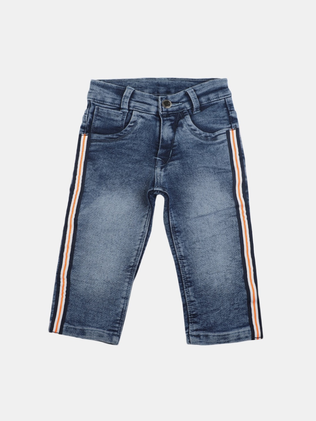 

V-Mart Girls Washed Regular Fit Cotton Denim Shorts, Blue