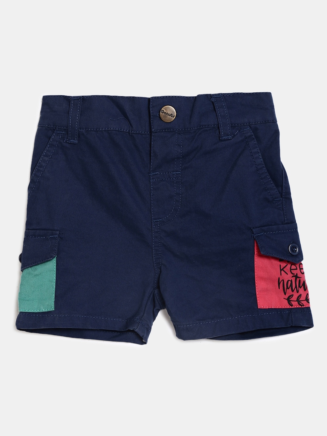 V-Mart Infants Kids Regular Fit Cotton Shorts, Navy blue