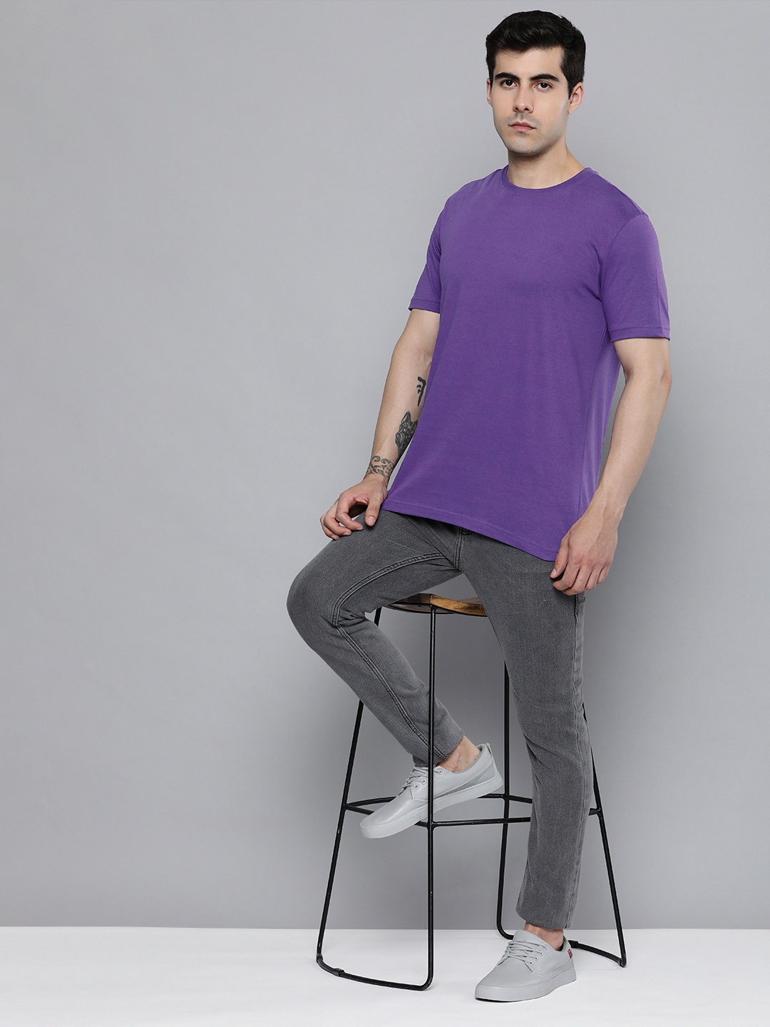 

ether Solid T-shirt, Purple