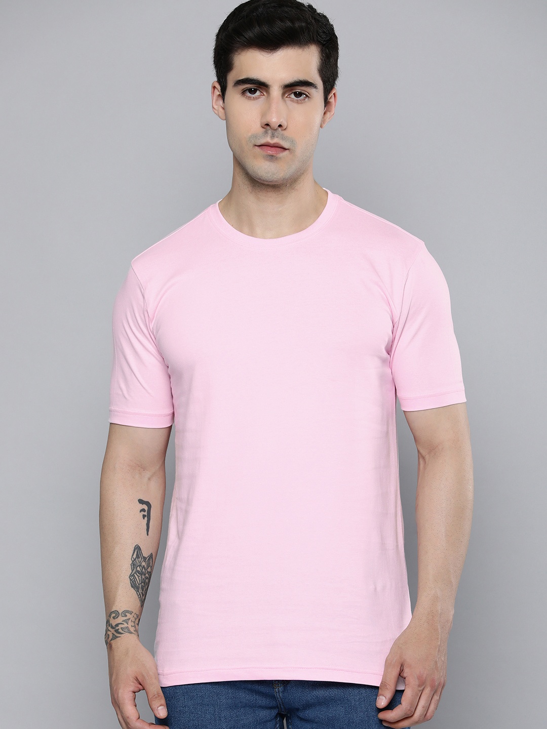 

ether Men Regular Fit T-shirt, Pink