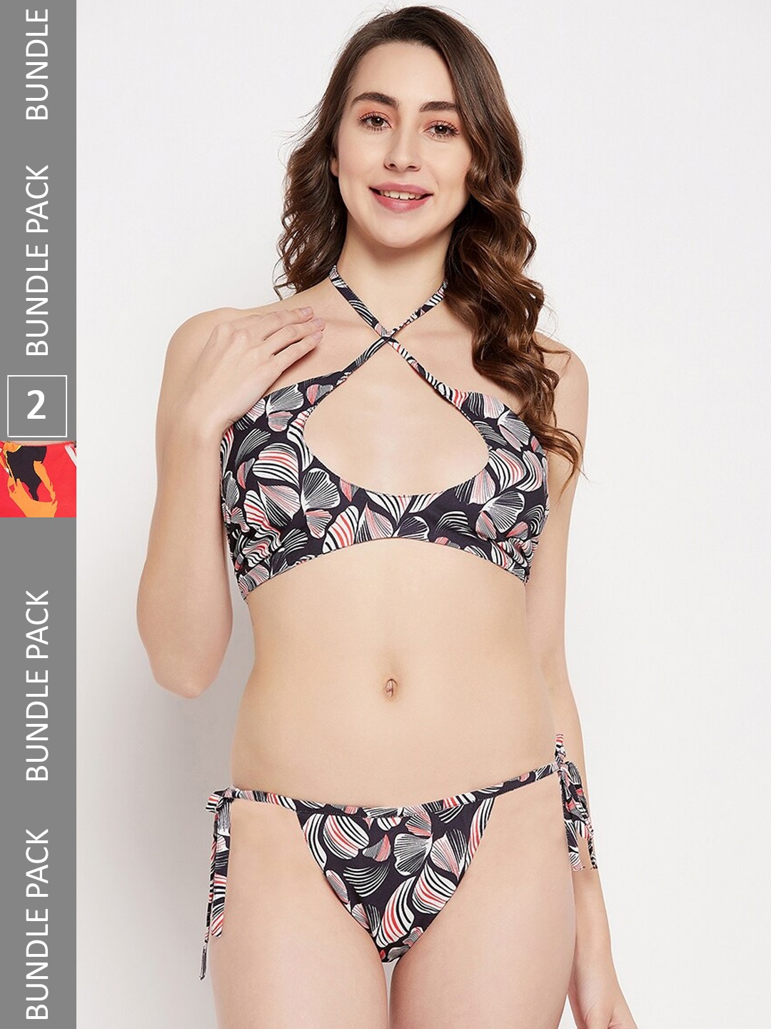 

SECRETS BY ZEROKAATA Pack Of 2 Assorted Halter-Neck Lingerie Set