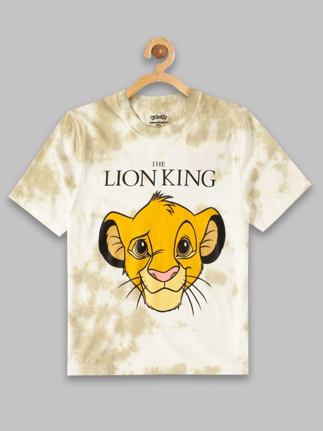 

Kids Ville Boys Lion King Printed Cotton T-Shirt, White