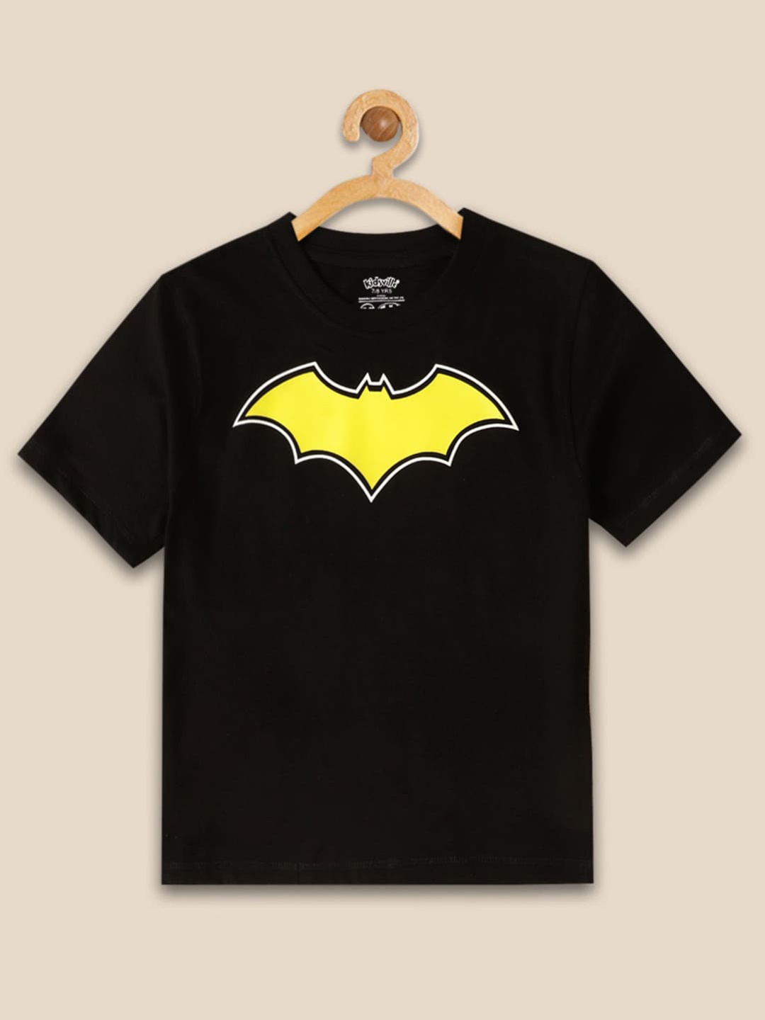 

Kids Ville Boys Batman Printed Cotton T-Shirt, Black
