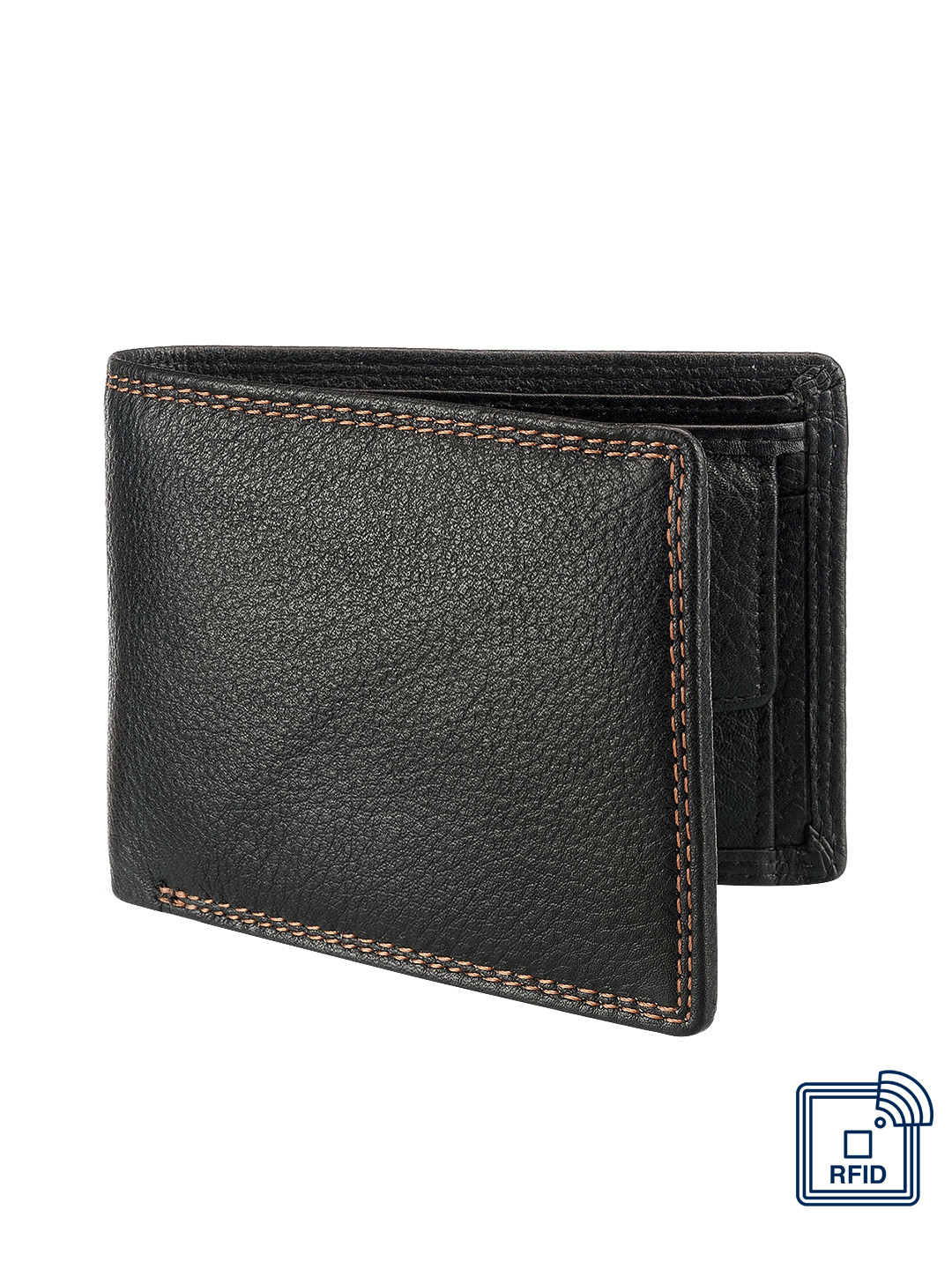 

Teakwood Leathers Men Black Solid Two Fold Wallet