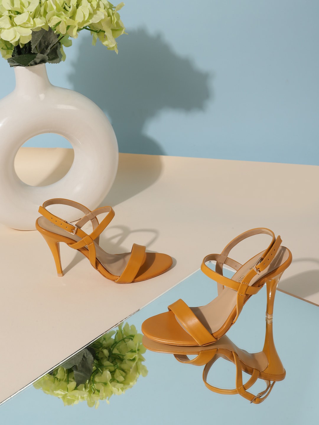 

Truffle Collection Strappy Stiletto Heels, Yellow