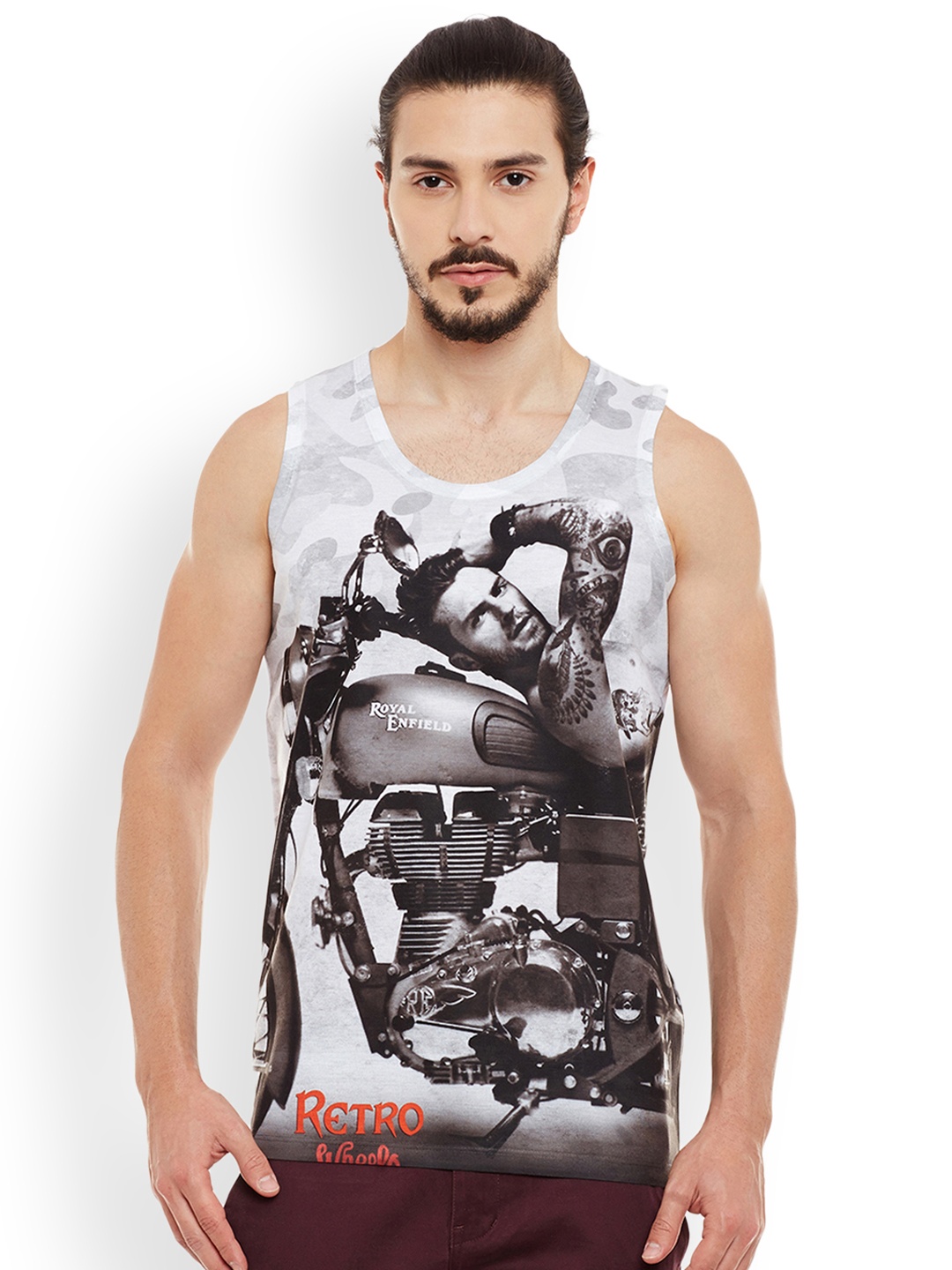 

Wear Your Mind Men White Printed Round Neck T-shirt