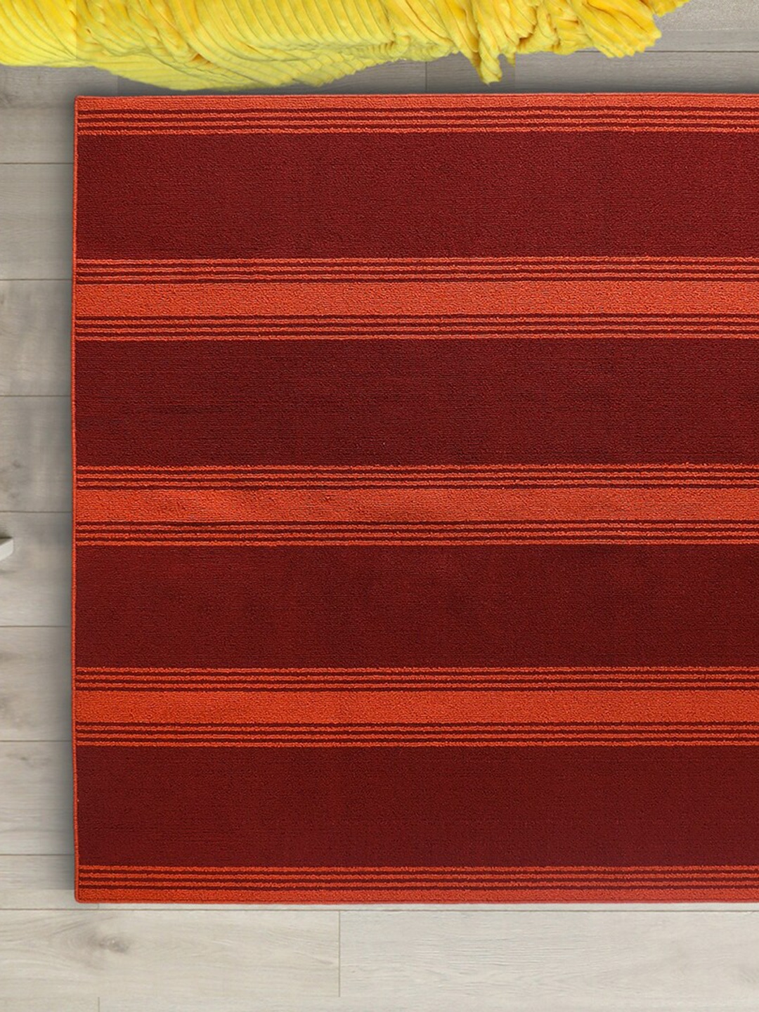 

Saral Home Power Striped Anti-Skid Washable Power Carpet, Maroon