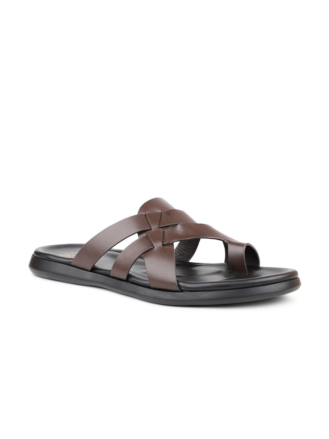 

ATESBER by Inc.5 Men Men Slip On One Toe Sandals, Brown