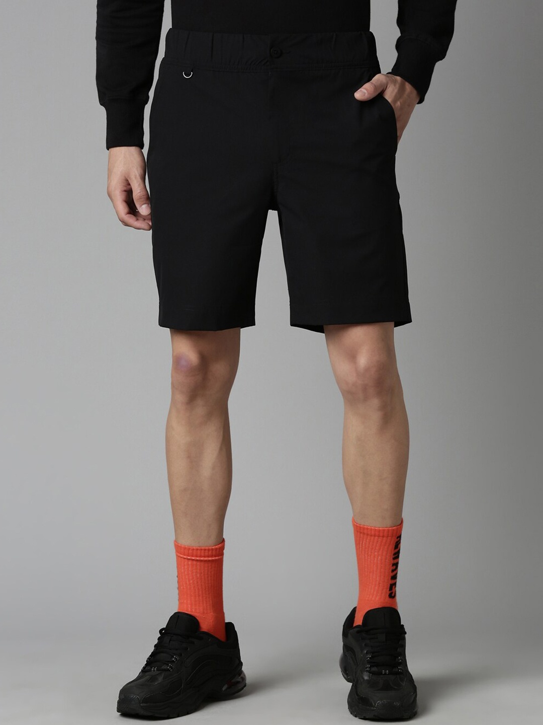 

Breakbounce Men Slim Fit Sports Shorts, Black