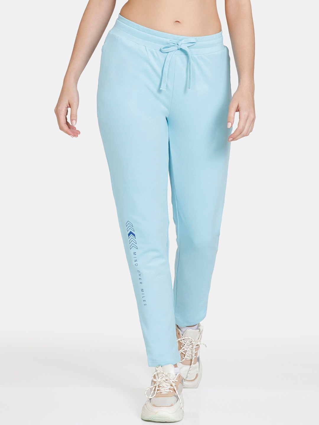 

Zelocity by Zivame Women Mid Rise Traning Or Gym Track Pants, Blue