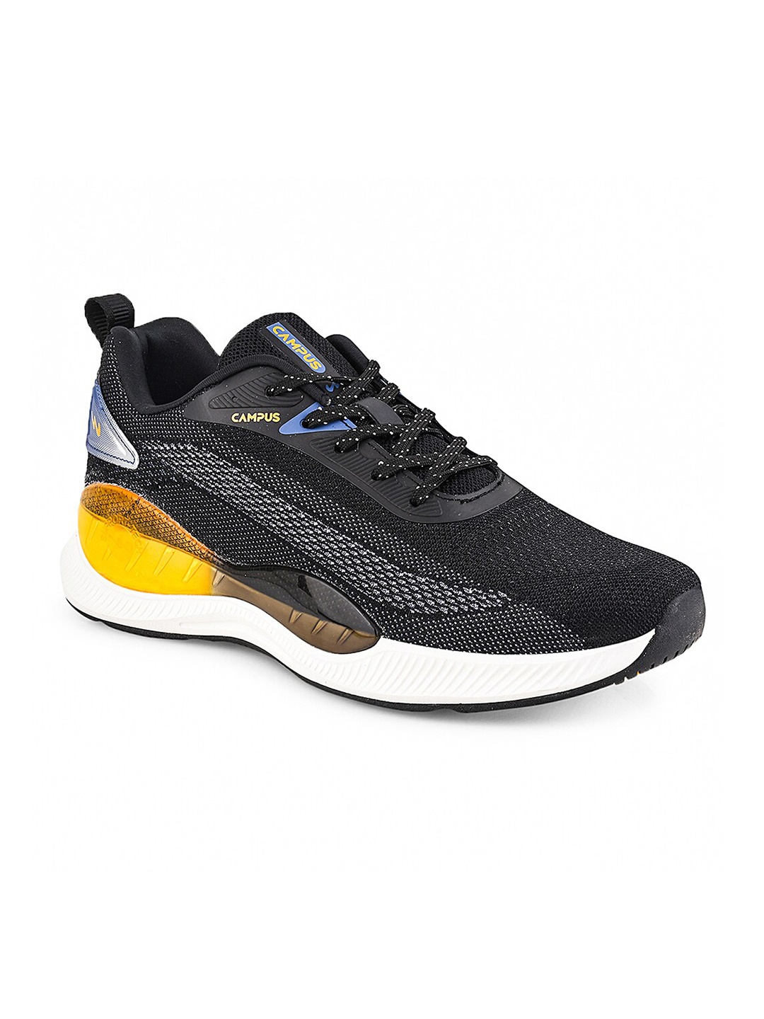 

Campus Men Again Mesh Non-Marking Running Sports Shoes, Black