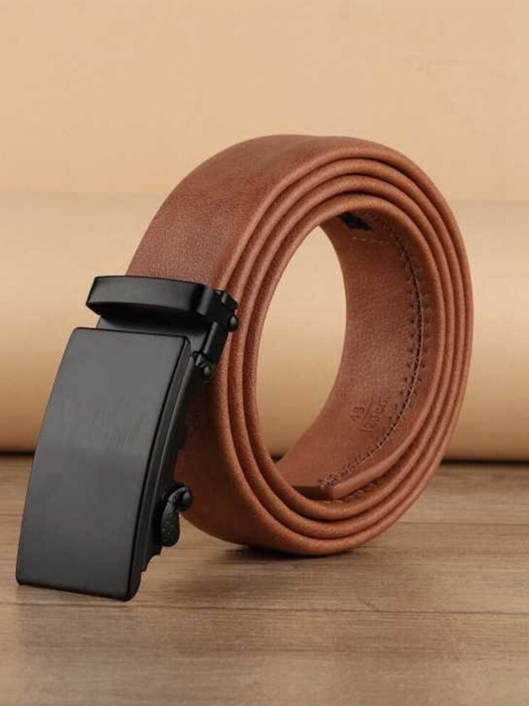 

Kastner Men Slider Buckle Synthetic Leather Formal Belt, Brown