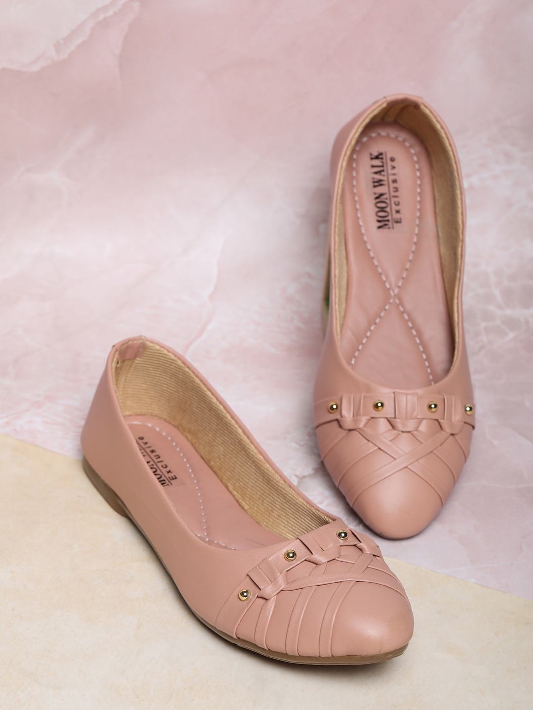 

Moonwalk Women Pointed Toe Flat Ballerinas, Pink