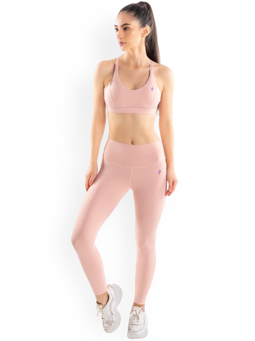 

SKNZ Women Self Design Sweat-Wicking Gym Tracksuit, Pink