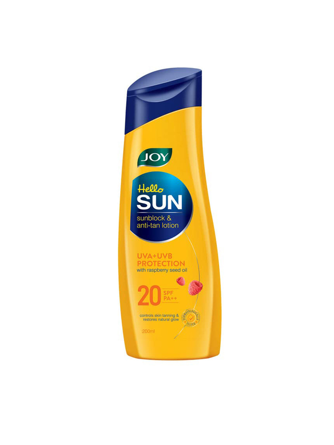 

JOY Sunscreen Body Lotion SPF 20 PA++ - Controls Skin Tanning - 200ml, Yellow