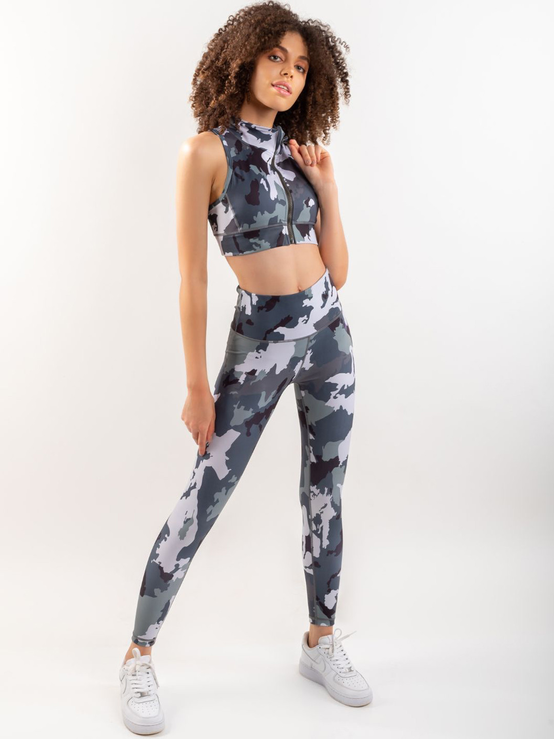 

SKNZ Women Printed High-Rise Sweat Wicking Tights, Sea green