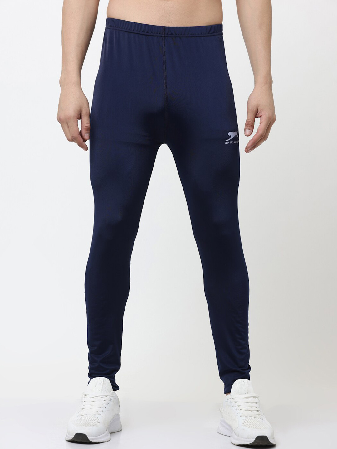 

Shiv Naresh Men Brand Logo Printed Breathable Rapid Dry Track Pant, Navy blue