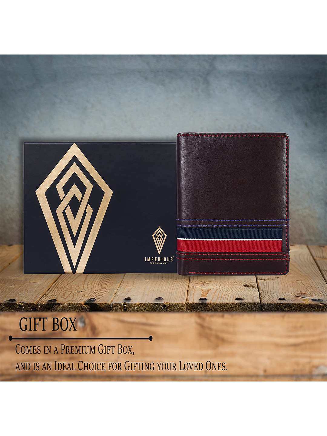 

Imperious- The Royal Way Men Leather Two Fold Wallet, Brown