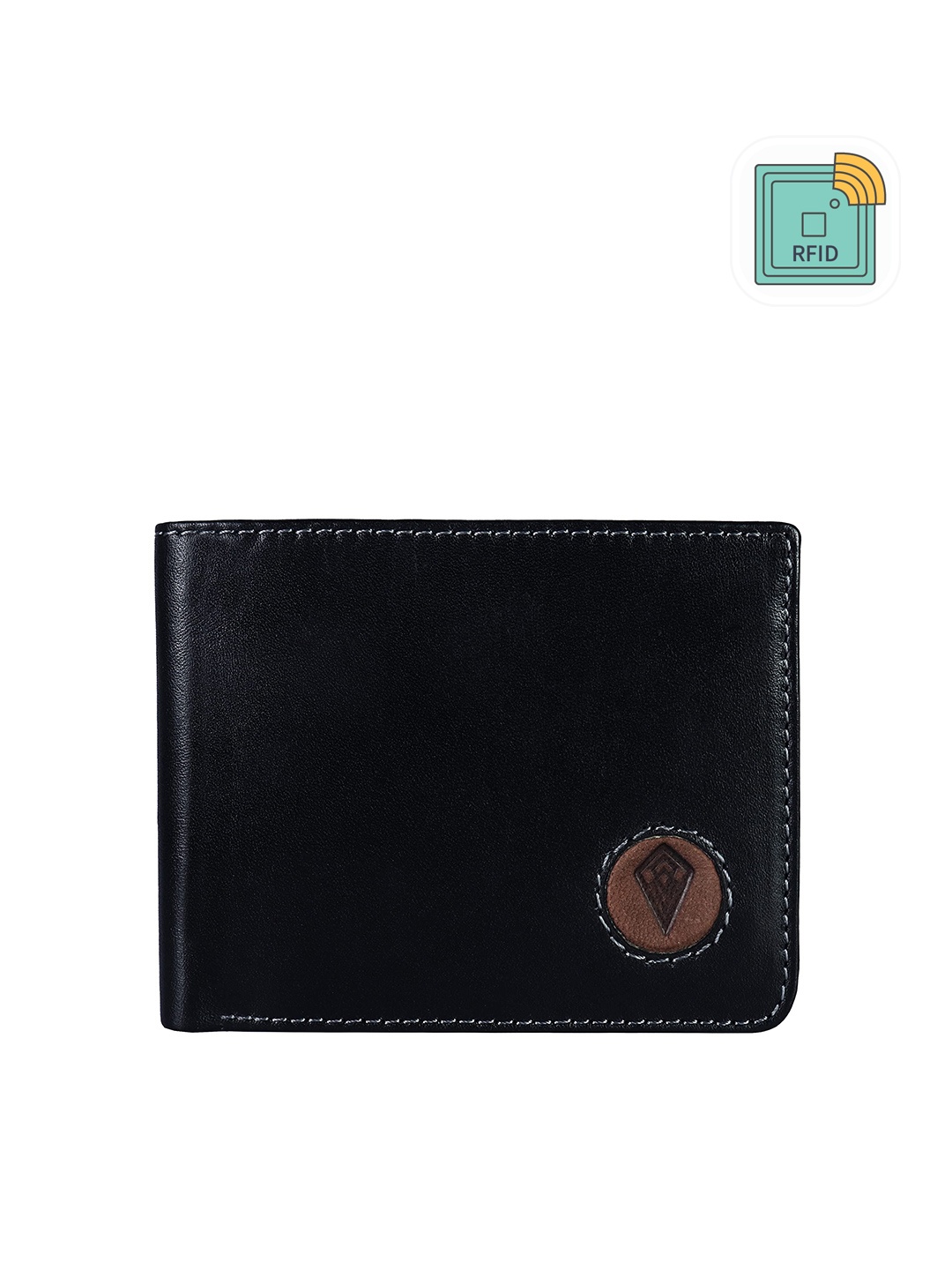 

Imperious- The Royal Way Men RFID Leather Two Fold Wallet, Black