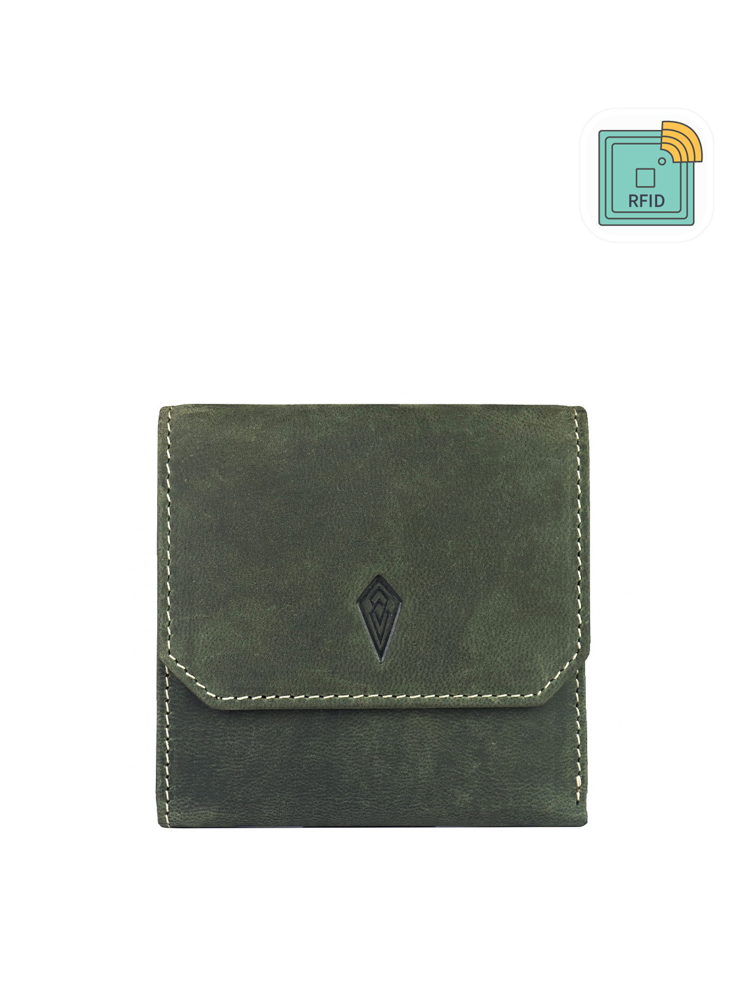 

Imperious- The Royal Way Men Leather Three Fold Wallet, Green