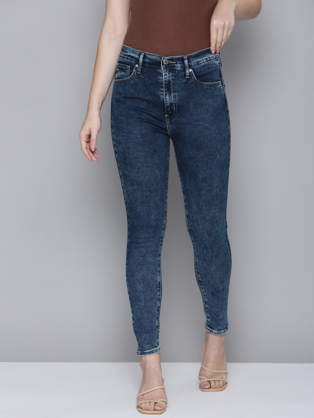 

Levis Women Skinny Fit High-Rise Stretchable Jeans, Blue