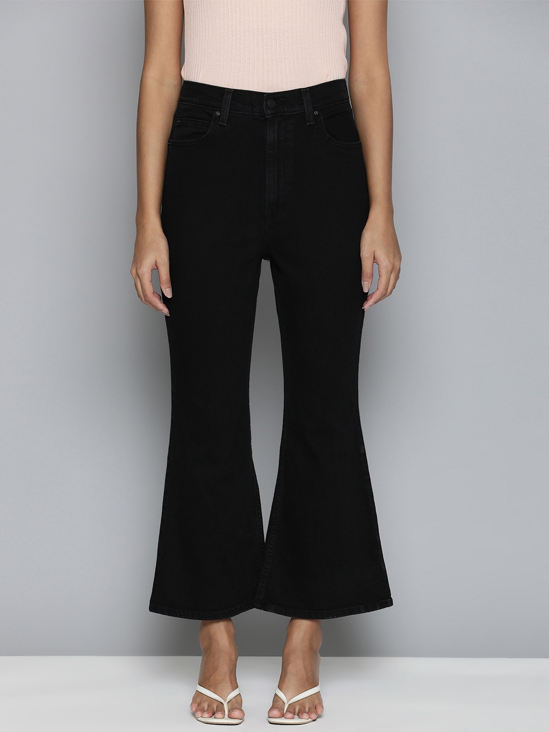 

Levis Women Mid-Rise Bootcut Stretchable Jeans, Black