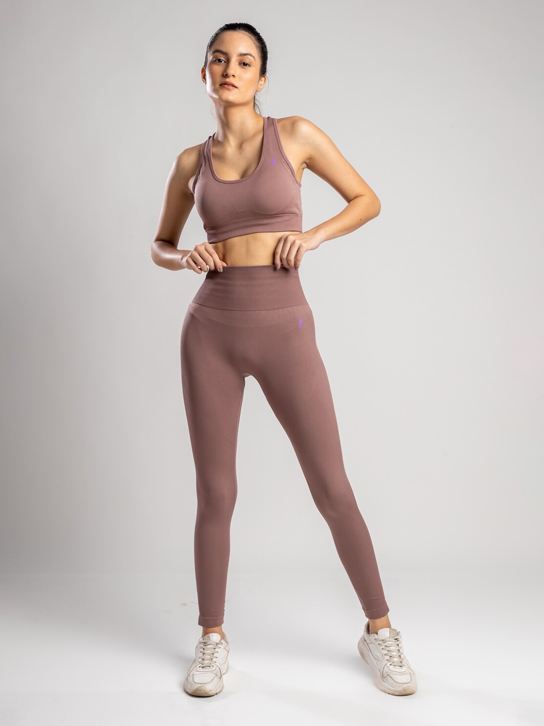 

SKNZ Non Padded Non Wired All Day Comfort Seamless Sports Bra, Champagne