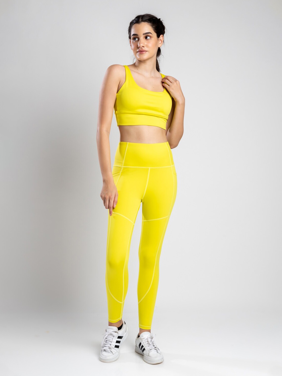 

SKNZ Non Padded Non Wired All Day Comfort Seamless Sports Bra, Yellow