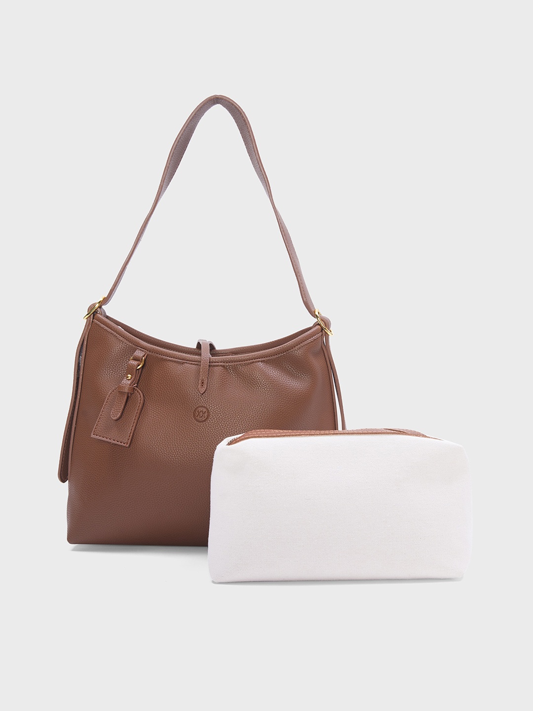 

20Dresses Structured Shoulder Bag With Pouch, Brown