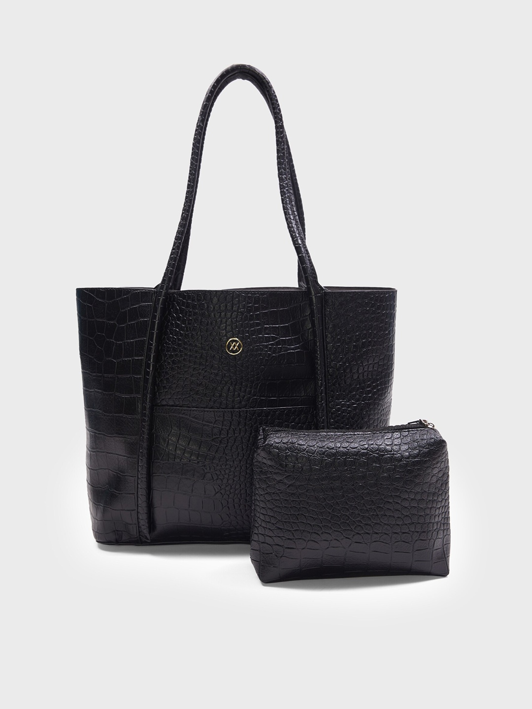 

20Dresses Textured Tote Bag With Pouch, Black