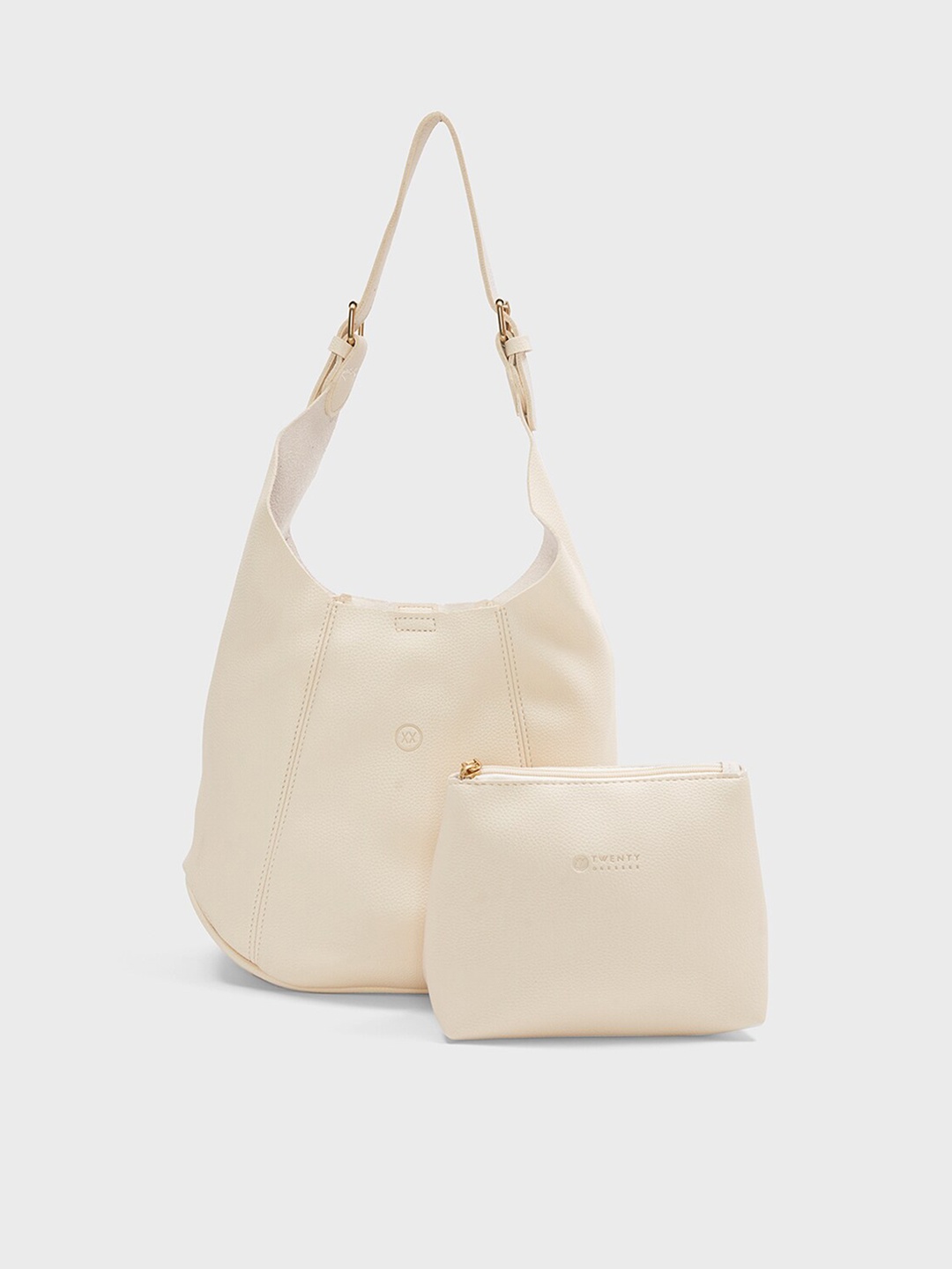 

20Dresses Oversized Swagger Hobo Bag, Off white