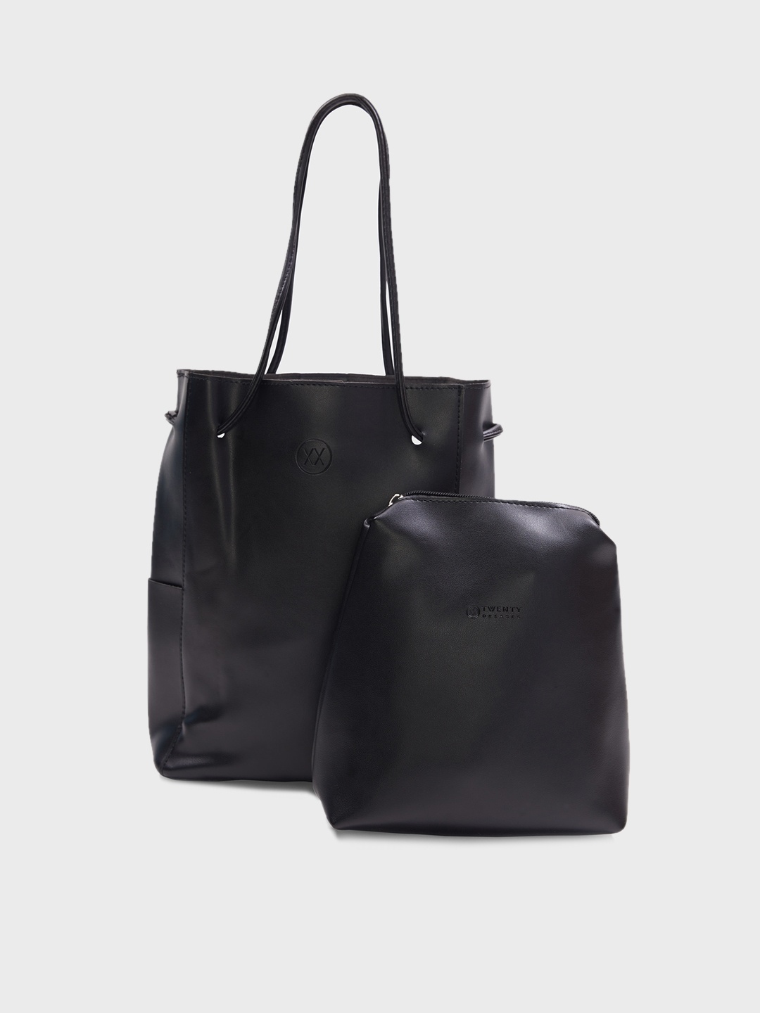 

20Dresses Oversized Shopper Tote Bag With Pouch, Black