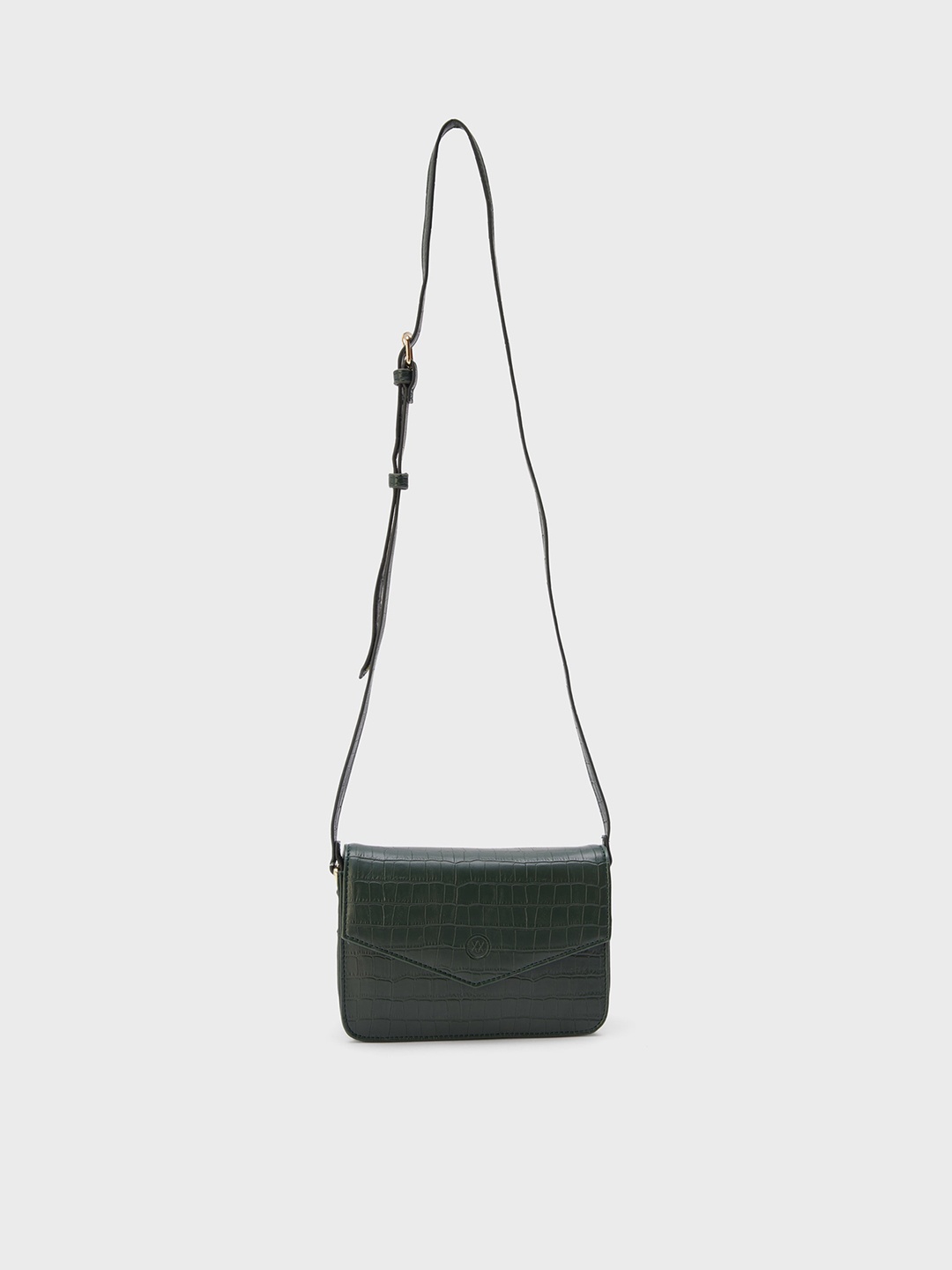 

20Dresses Textured Structured Sling Bag, Green