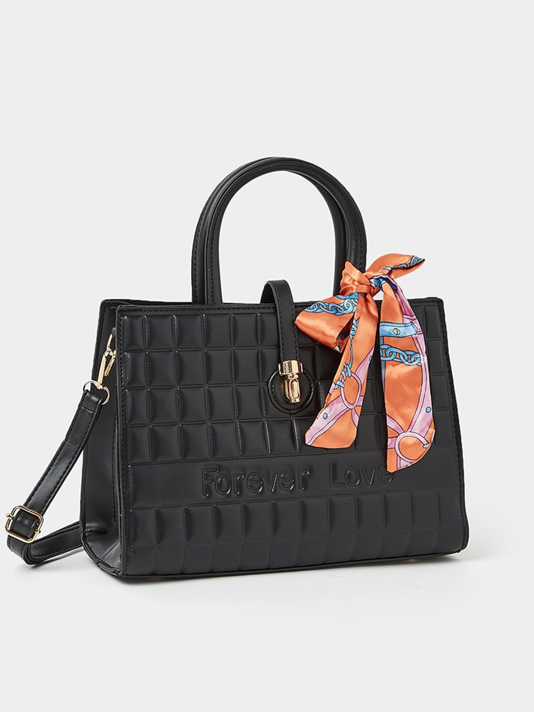 

Styli Black Structured Handheld Bag