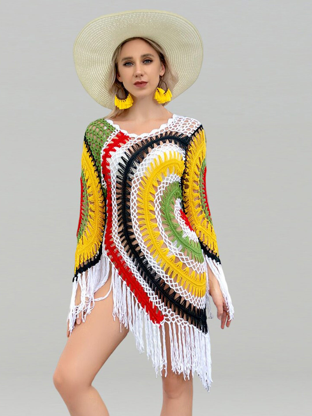 

JC Collection Self Design Cover Up Dress, Yellow