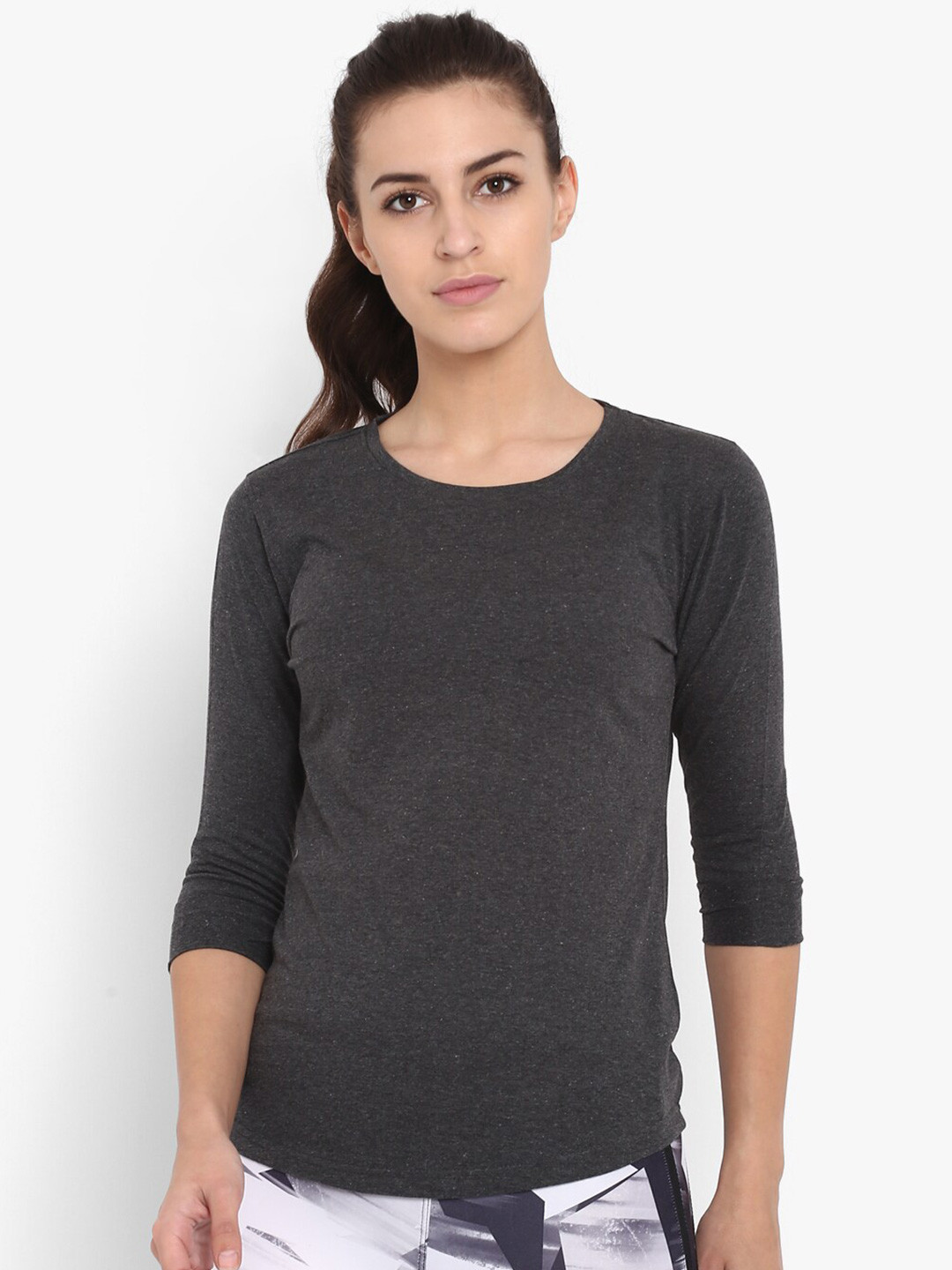 

appulse Cotton Slim Fit Sports T-shirt, Charcoal