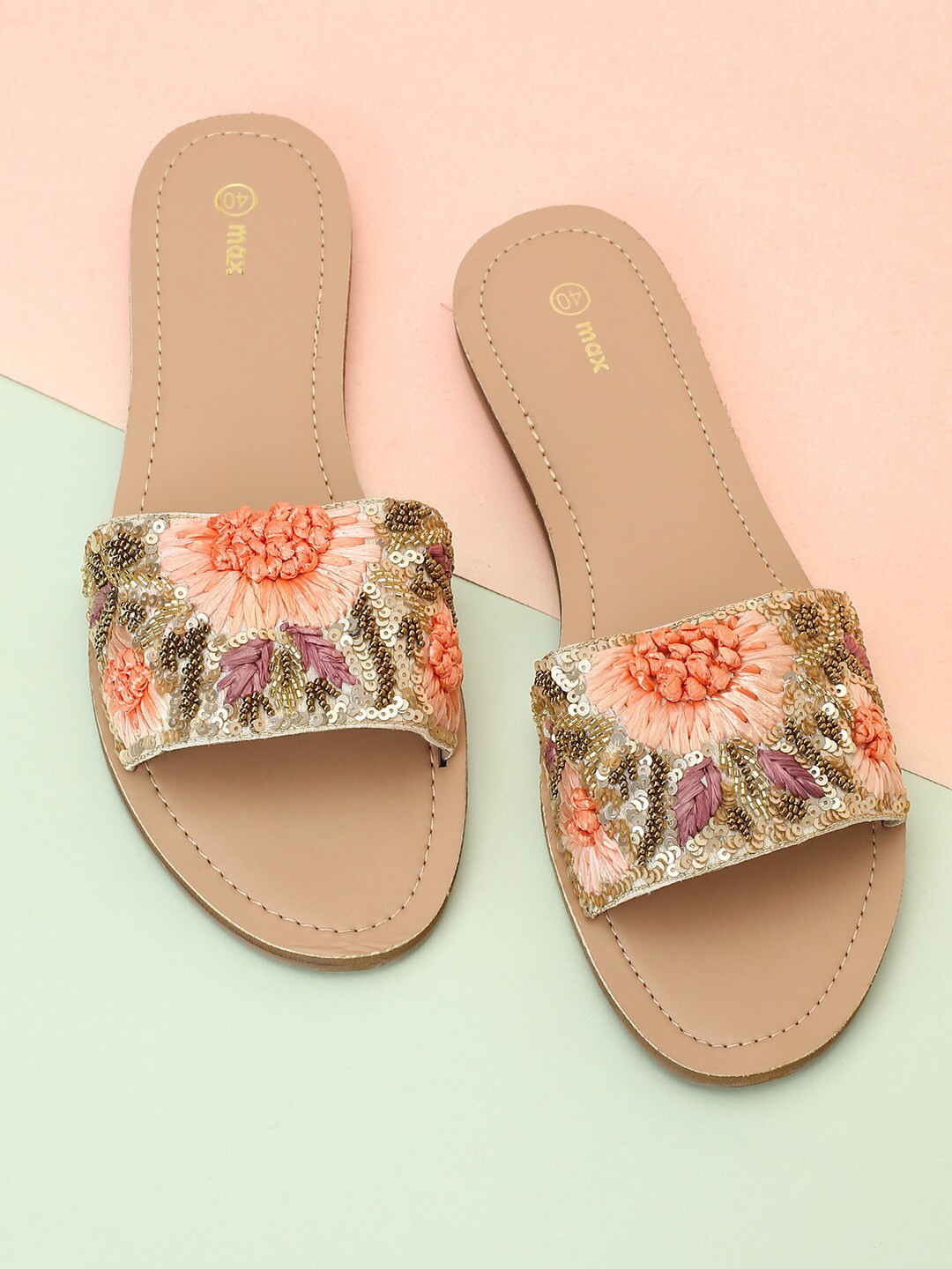 

max Women PU Comfort Sandals, Multi