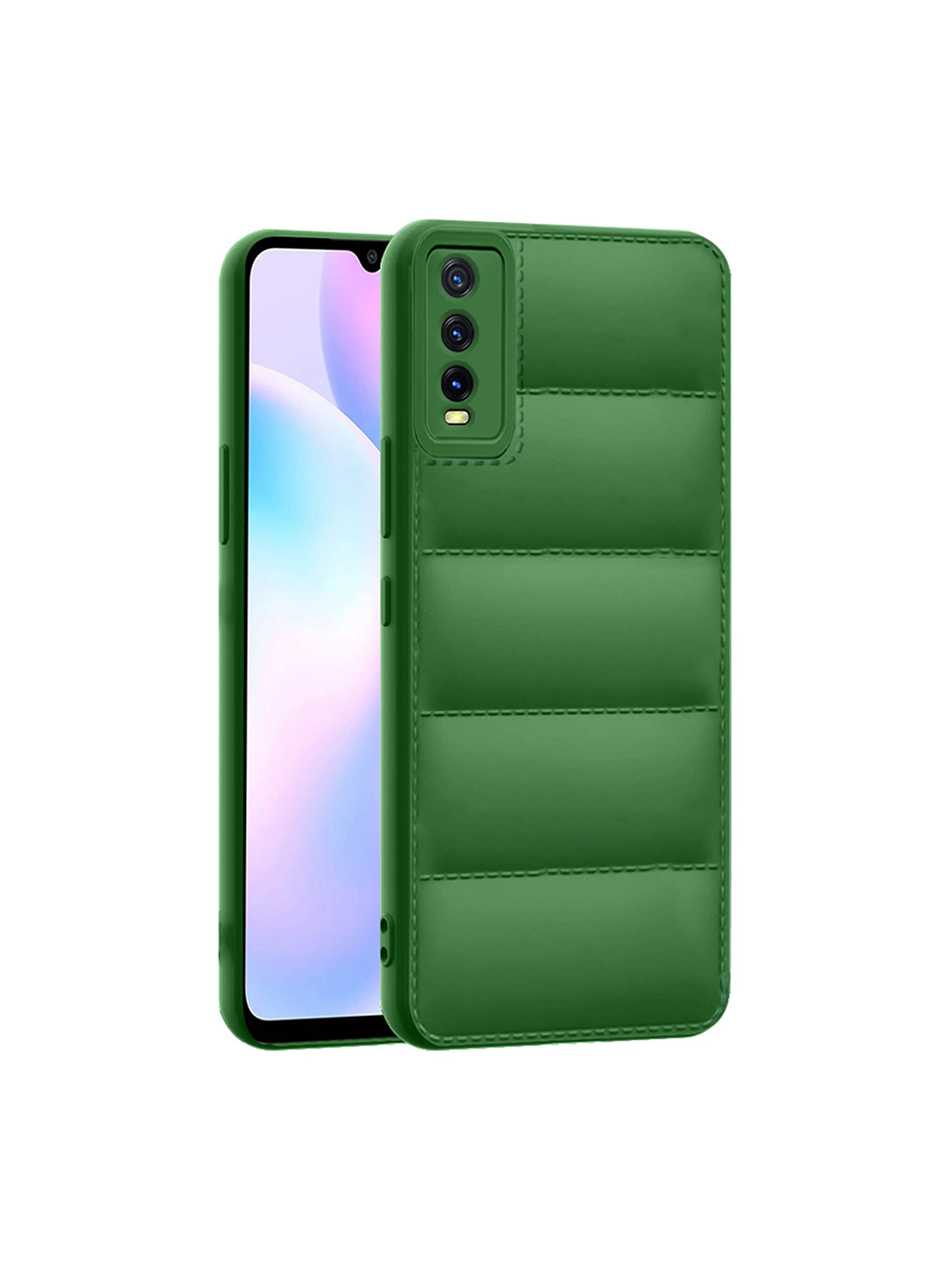 

Karwan Vivo Y20 Self-Design Compatible Camera Protection Back Cases, Green
