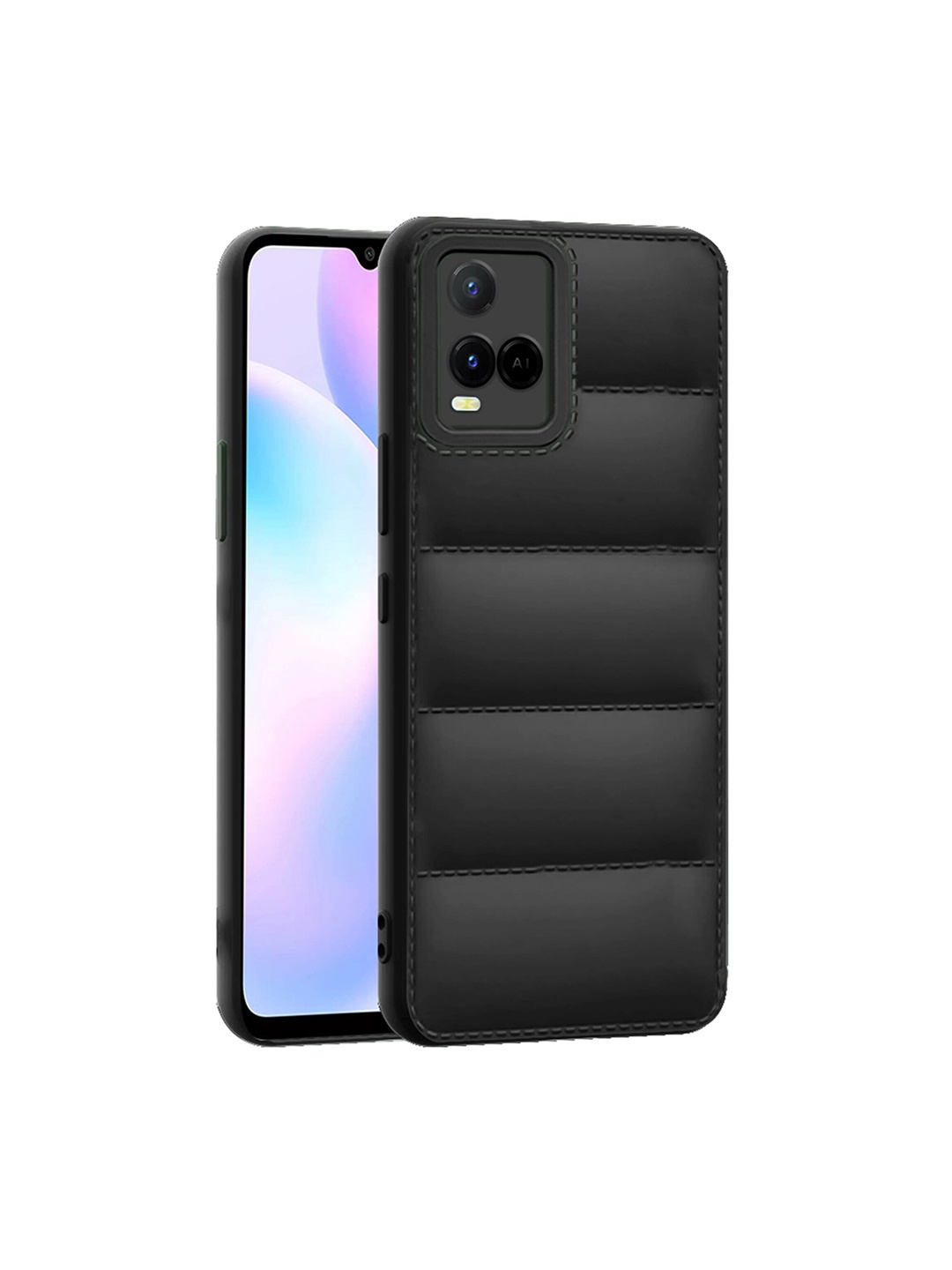 

Karwan Self-Designed Camera Protection Vivo Y21 Silicone Phone Back Case, Black