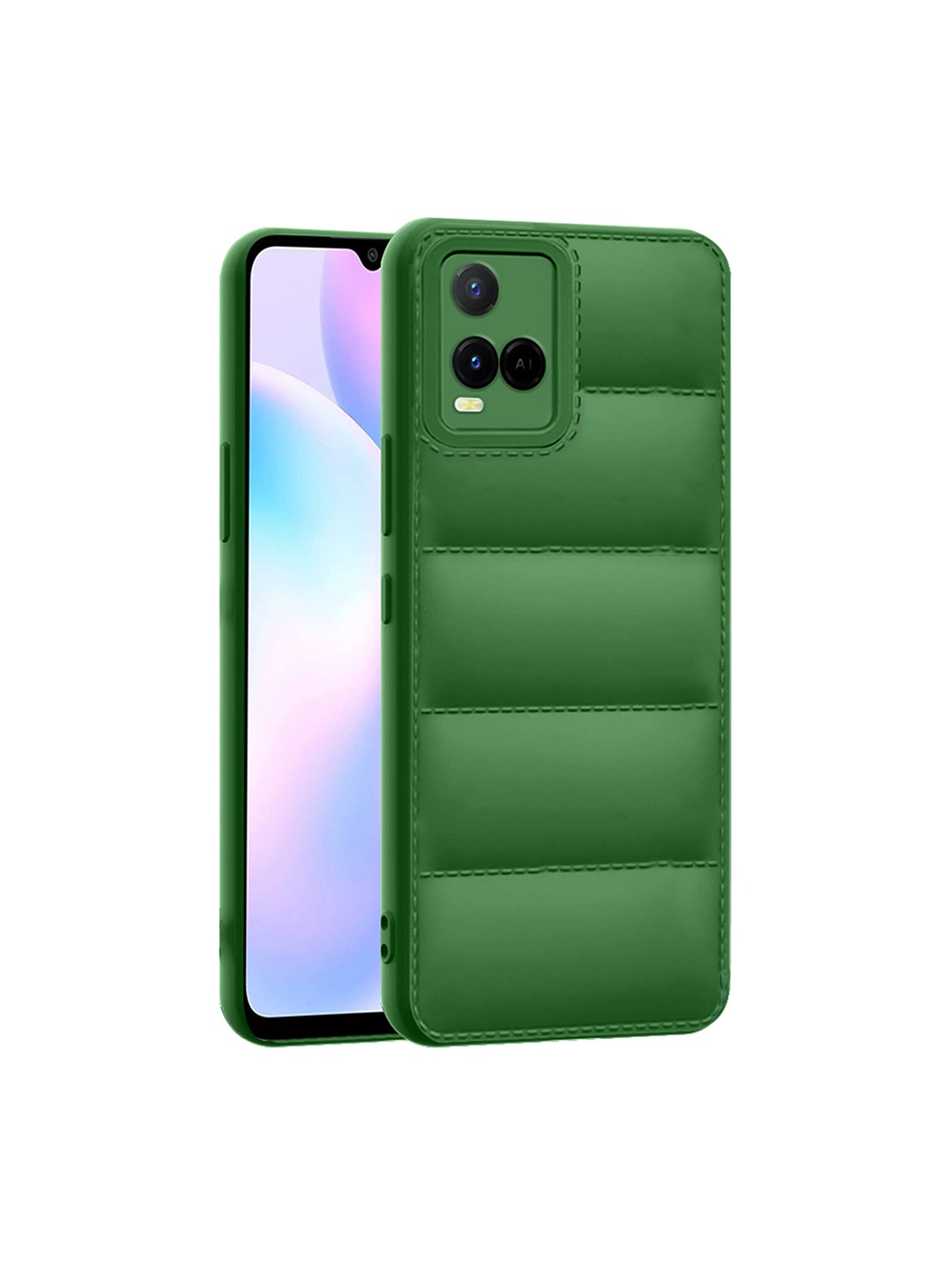 

Karwan Camera Protection Vivo Y21 Phone Back Cover, Green