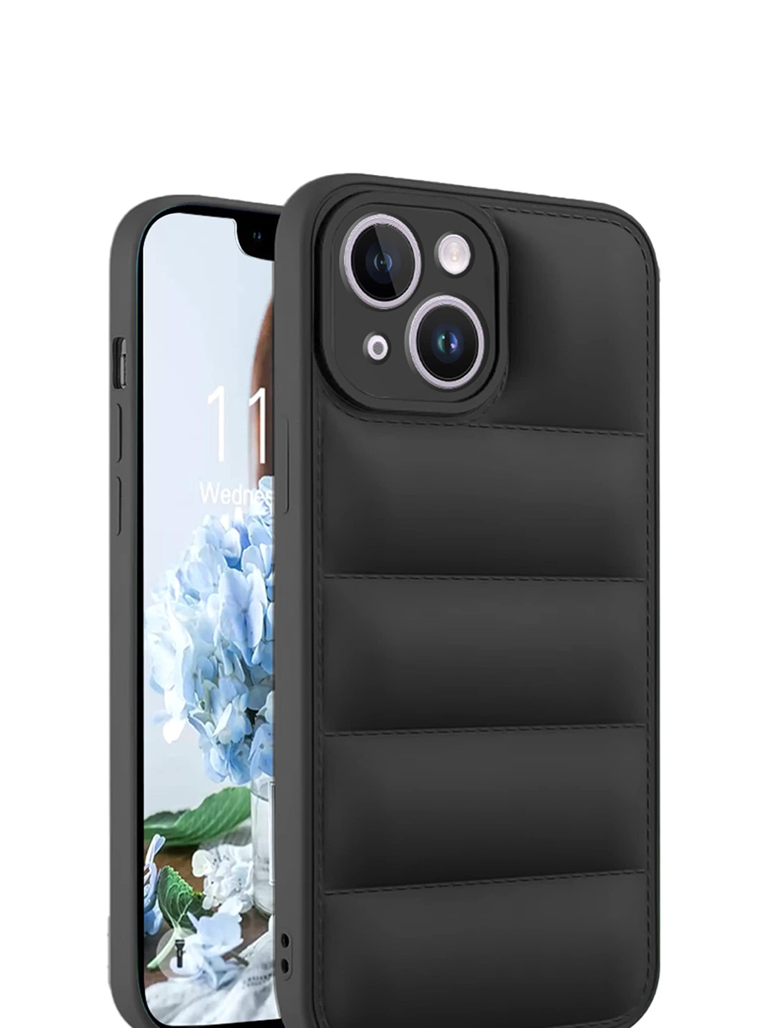 

Karwan Self-Design Camera Protection iPhone 13 Phone Back Case, Black
