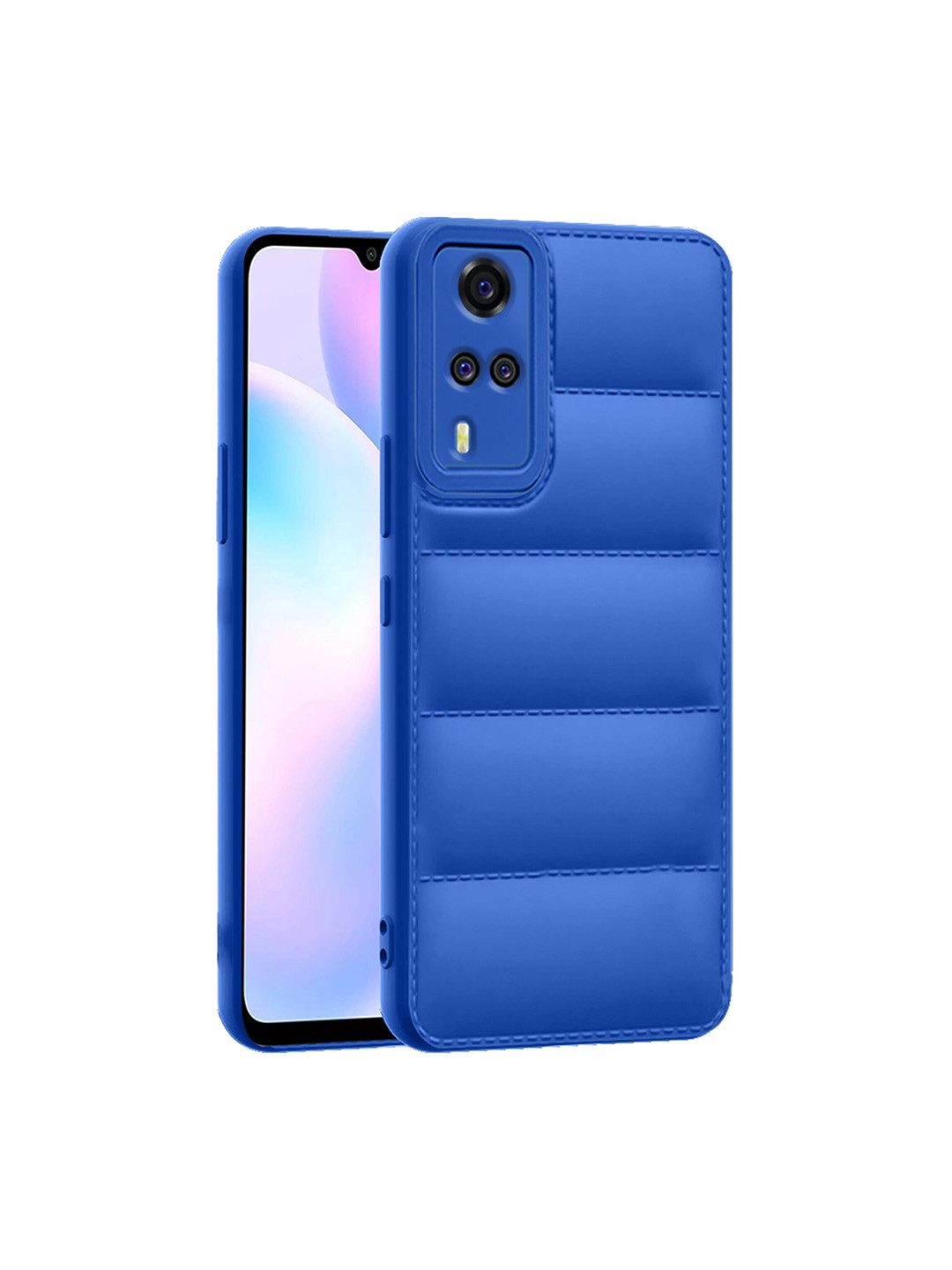 

Karwan Self Design Vivo Y51 Camera Protection Back Cover, Blue