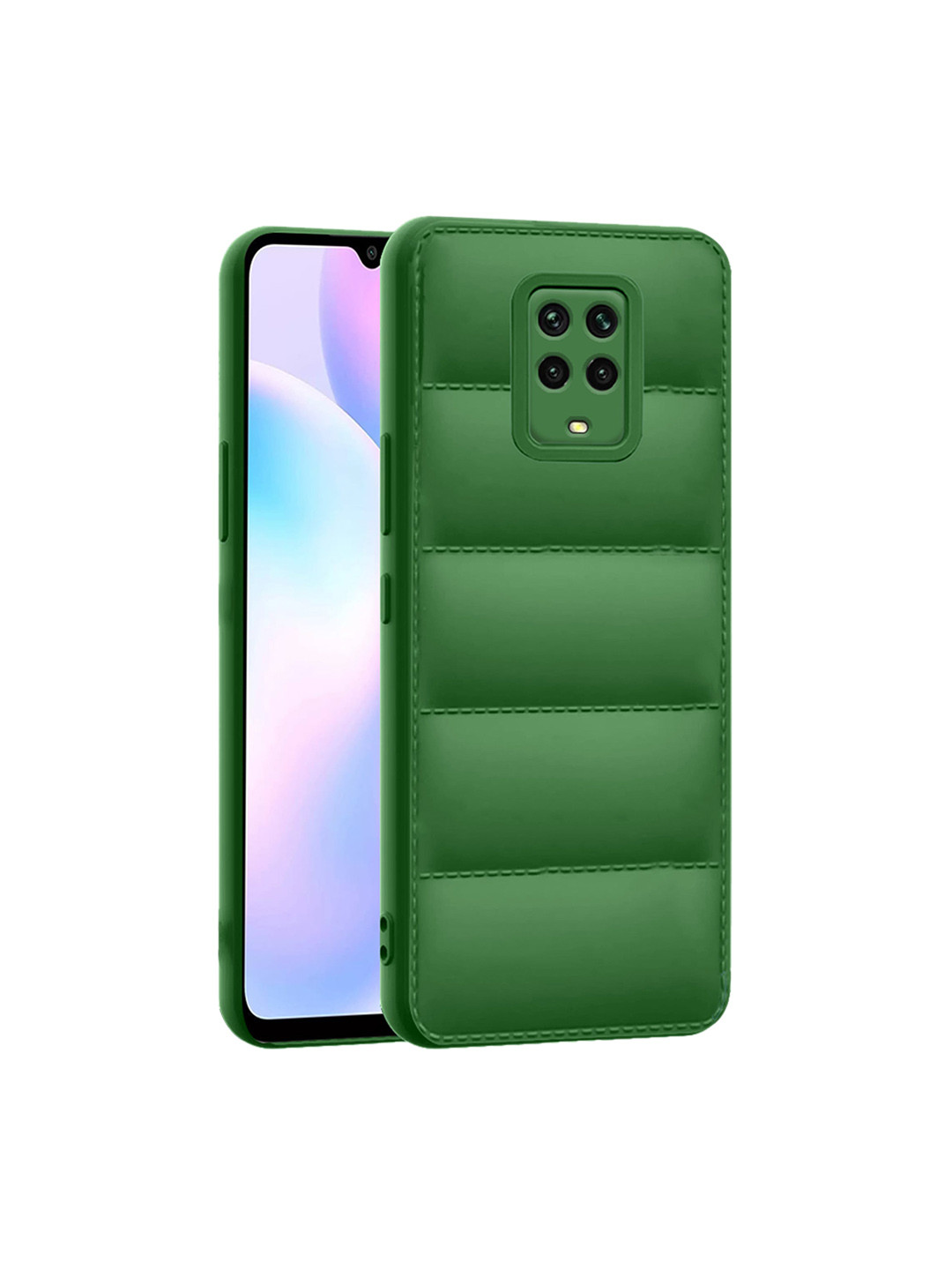 

Karwan Self Design Redmi mi Note 9 Pro Camera Protection Back Cover, Green