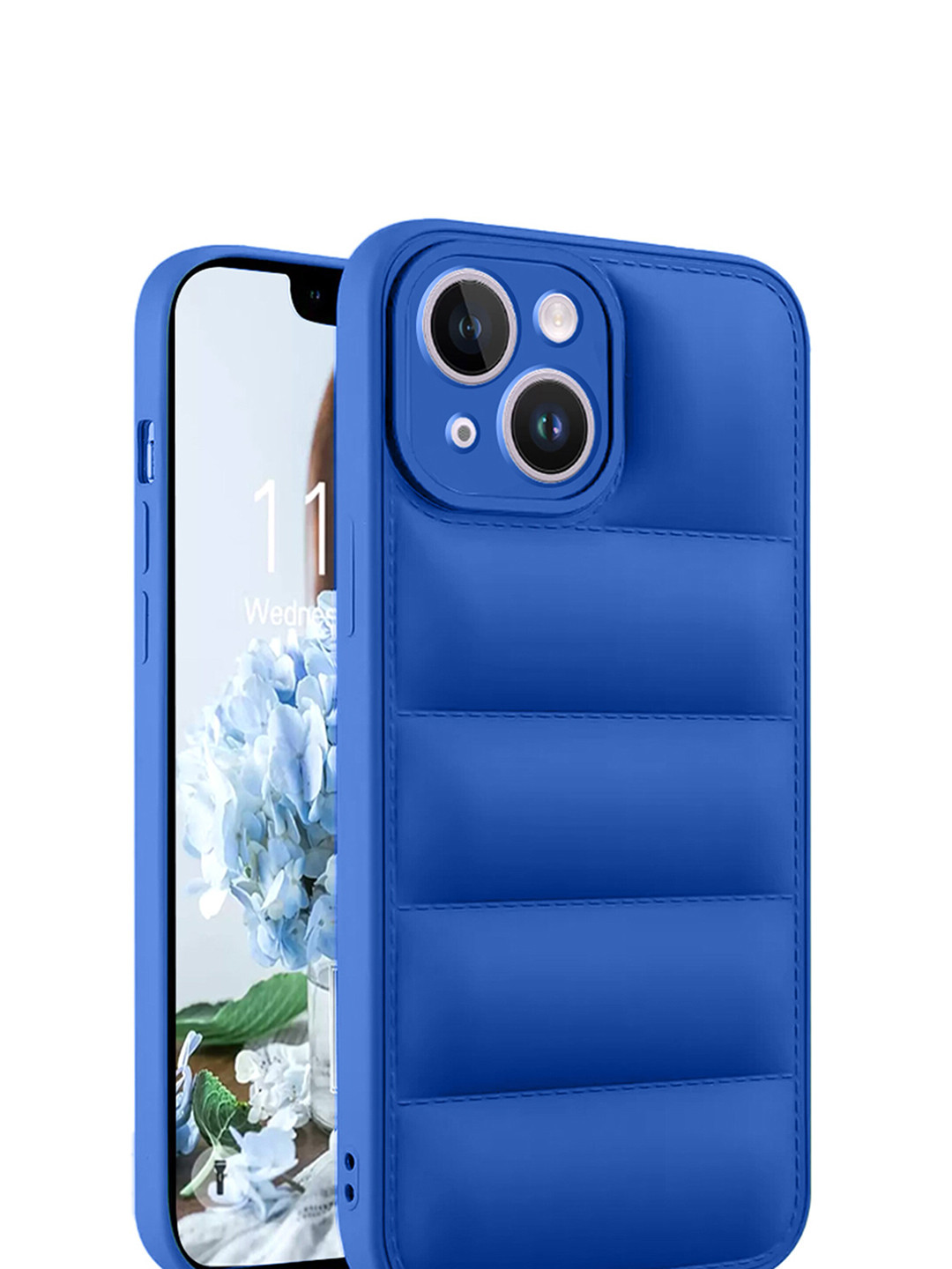

Karwan iPhone 13 Phone Back Case With Camera Protection, Blue